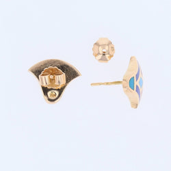 Boucles d'oreilles égyptiennes en or jaune et émail - Castafiore
