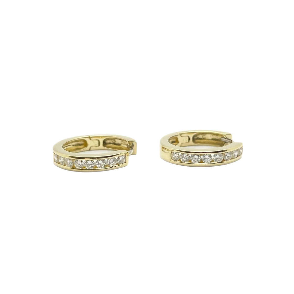 Boucles d'oreilles en or 18KT avec diamants naturels - Castafiore