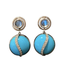 Boucles d'oreilles en or blanc 18k - Castafiore