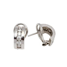 Boucles d'oreilles en or blanc 18k avec diamants seconde main - Castafiore