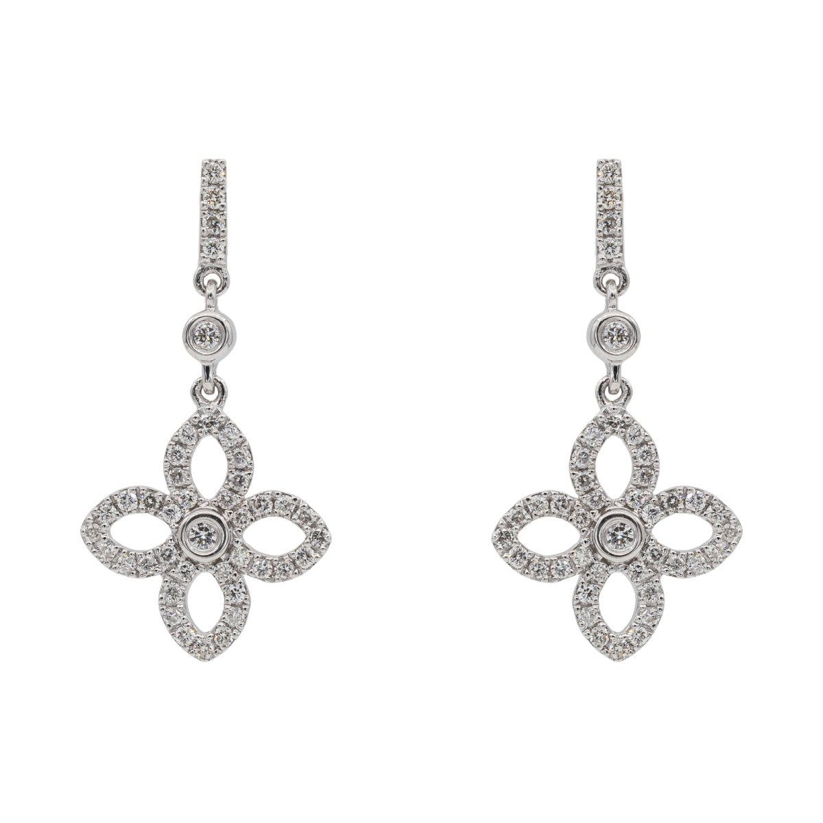 Boucles d'oreilles en Or blanc et Diamant - Castafiore