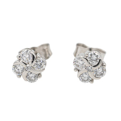 Boucles d'oreilles en or blanc et diamants - Castafiore