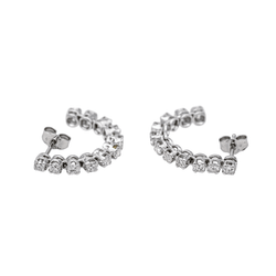 Boucles d'oreilles en or blanc et diamants - Castafiore