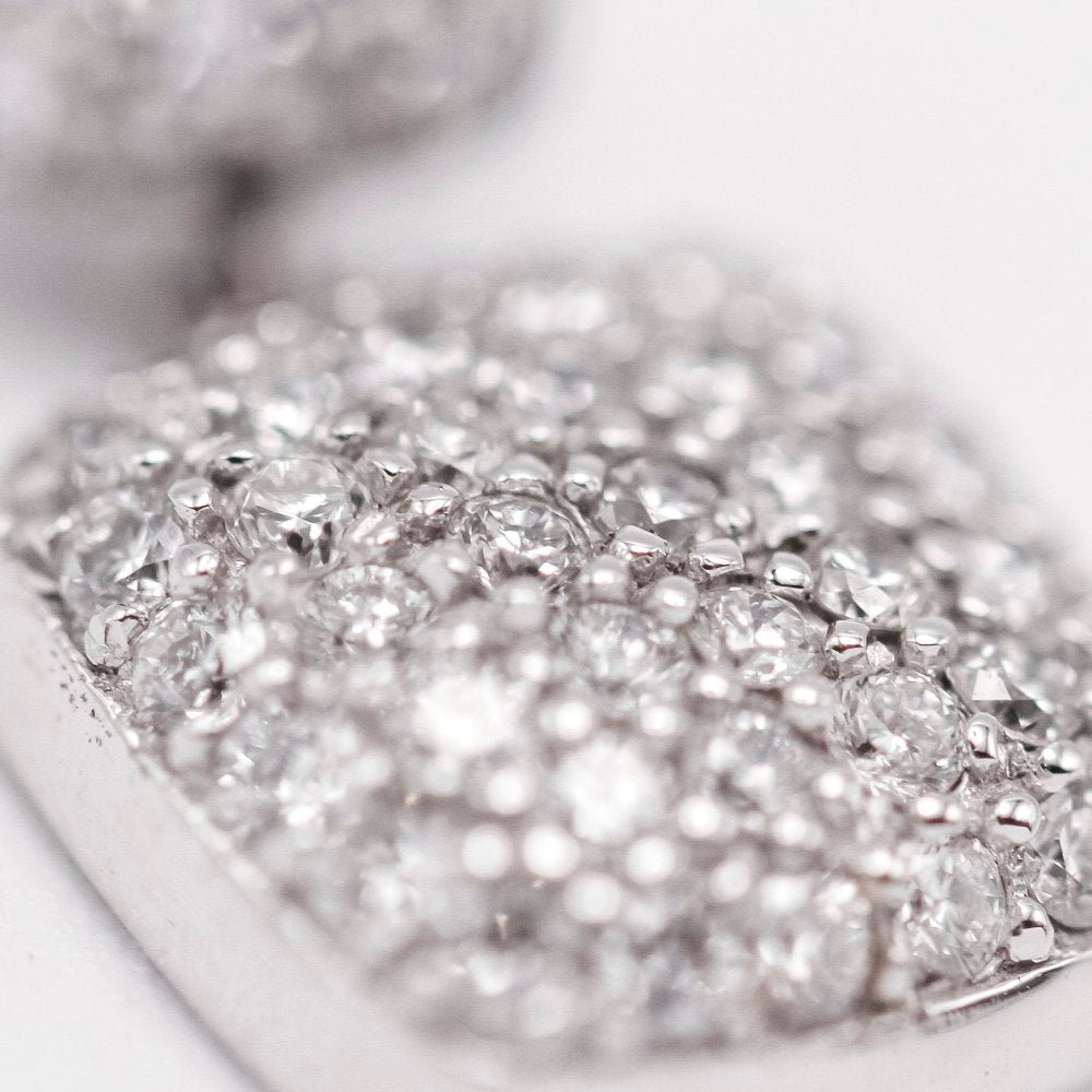 Boucles d'oreilles en or blanc et diamants - Castafiore