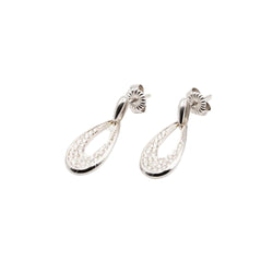 Boucles d'Oreilles en or blanc et diamants - Castafiore