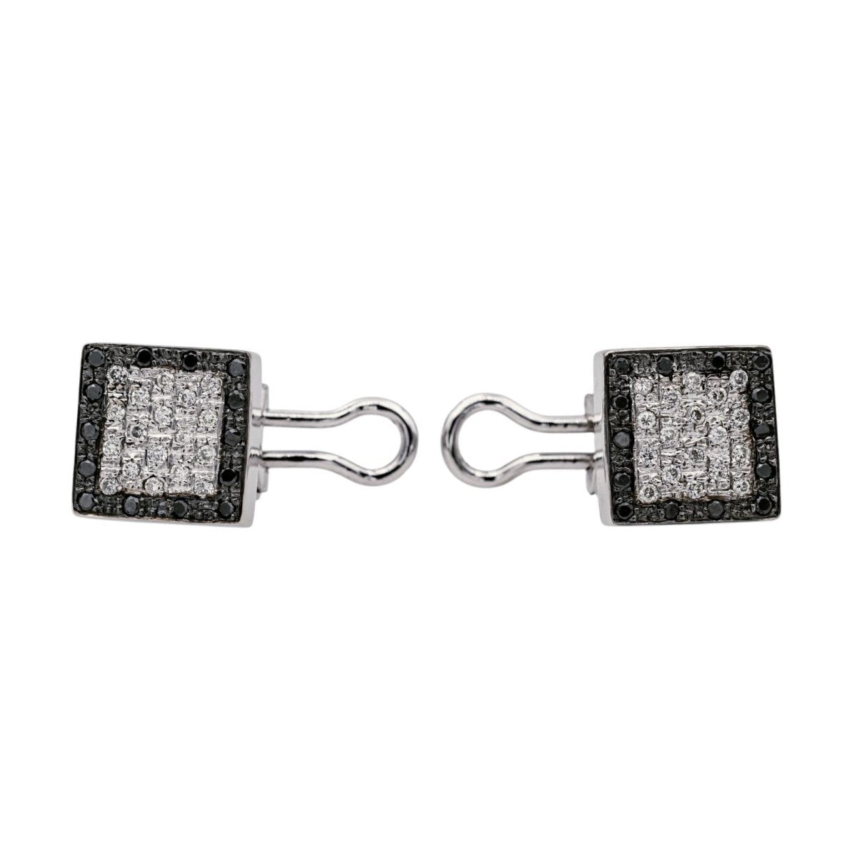 Boucles d'oreilles en or blanc et diamants - Castafiore