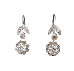 Boucles d'oreilles en or blanc et diamants - Castafiore