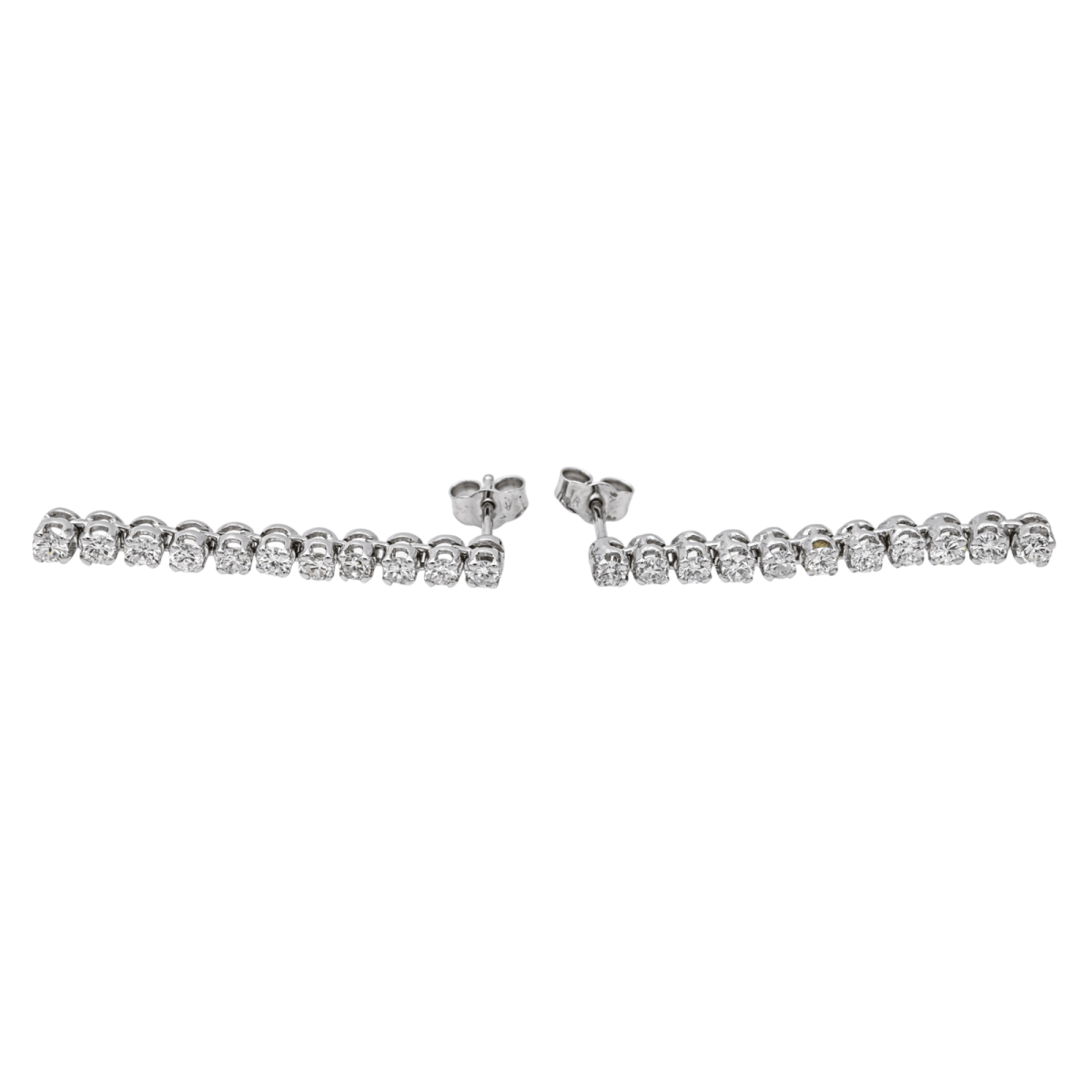 Boucles d'oreilles en or blanc et diamants - Castafiore