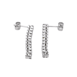Boucles d'oreilles en or blanc et diamants - Castafiore
