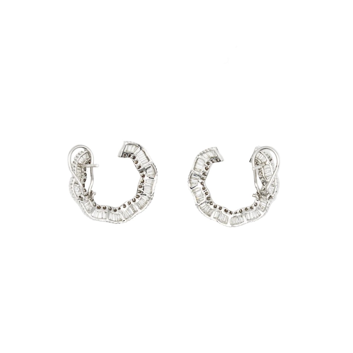 Boucles d'oreilles en or blanc et diamants - Castafiore