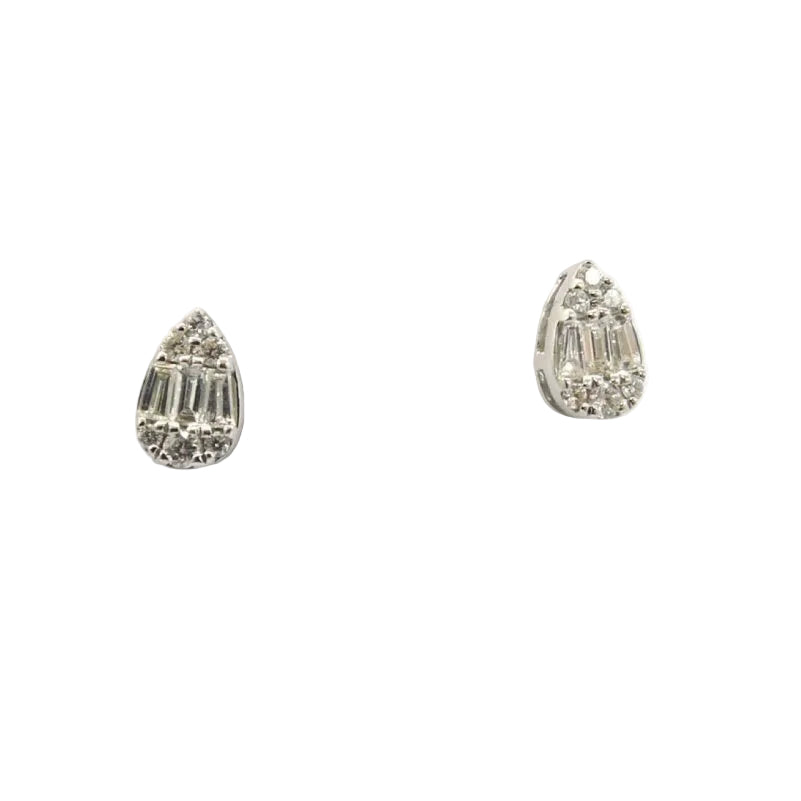 Boucles d'oreilles en or blanc et diamants - Castafiore