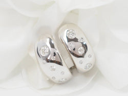 Boucles d'Oreilles En Or Blanc Et Diamants - Castafiore