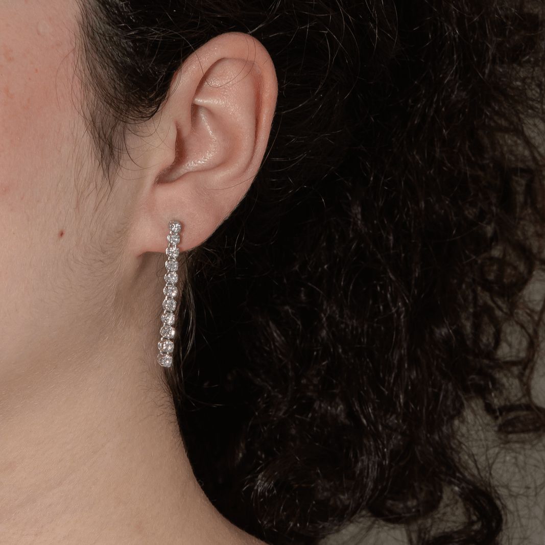 Boucles d'oreilles en or blanc et diamants - Castafiore