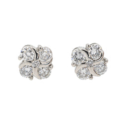 Boucles d'oreilles en or blanc et diamants - Castafiore