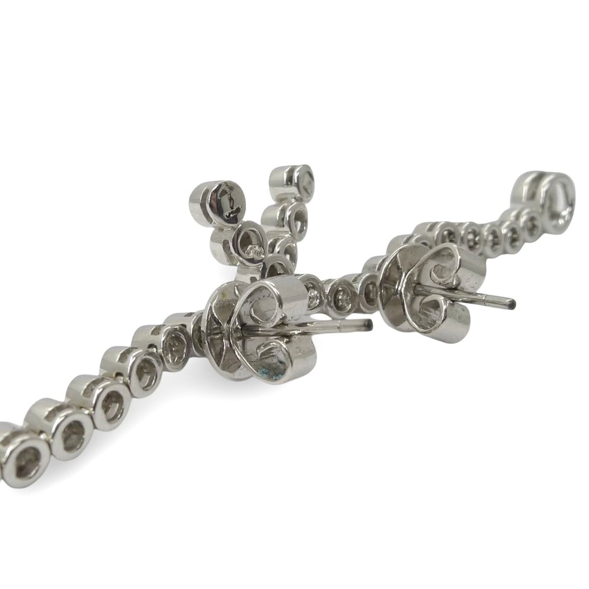 Boucles d'oreilles en or blanc et diamants - Castafiore