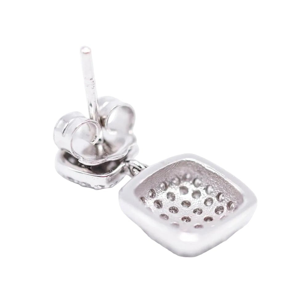 Boucles d'oreilles en or blanc et diamants - Castafiore