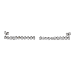 Boucles d'oreilles en or blanc et diamants - Castafiore