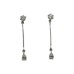 Boucles d'oreilles en or blanc et diamants - Castafiore