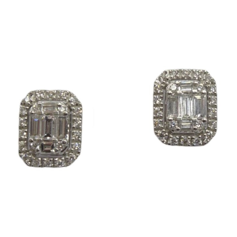 Boucles d'oreilles en or blanc et diamants - Castafiore