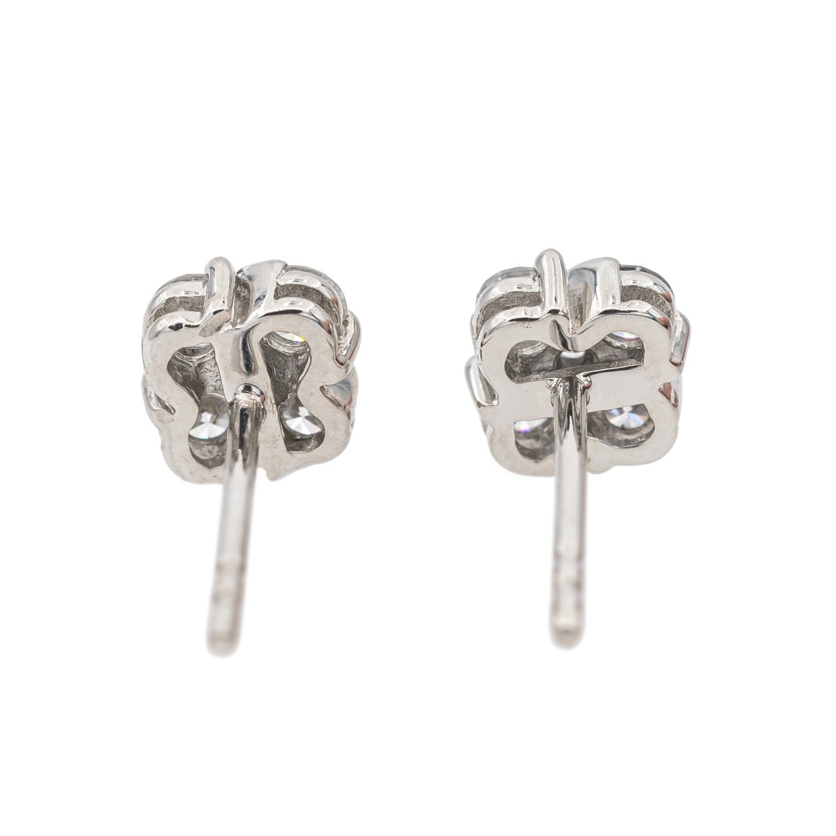 Boucles d'oreilles en or blanc et diamants - Castafiore