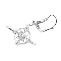 Boucles d'oreilles en or blanc et diamants - Castafiore