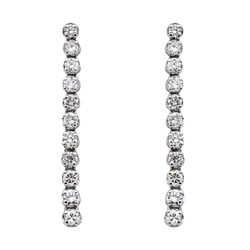 Boucles d'oreilles en or blanc et diamants - Castafiore