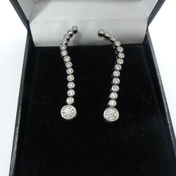 Boucles d'oreilles en or blanc et diamants - Castafiore