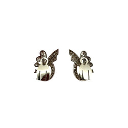 Boucles d'oreilles en or blanc et diamants - Castafiore