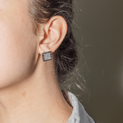 Boucles d'oreilles en or blanc et diamants - Castafiore