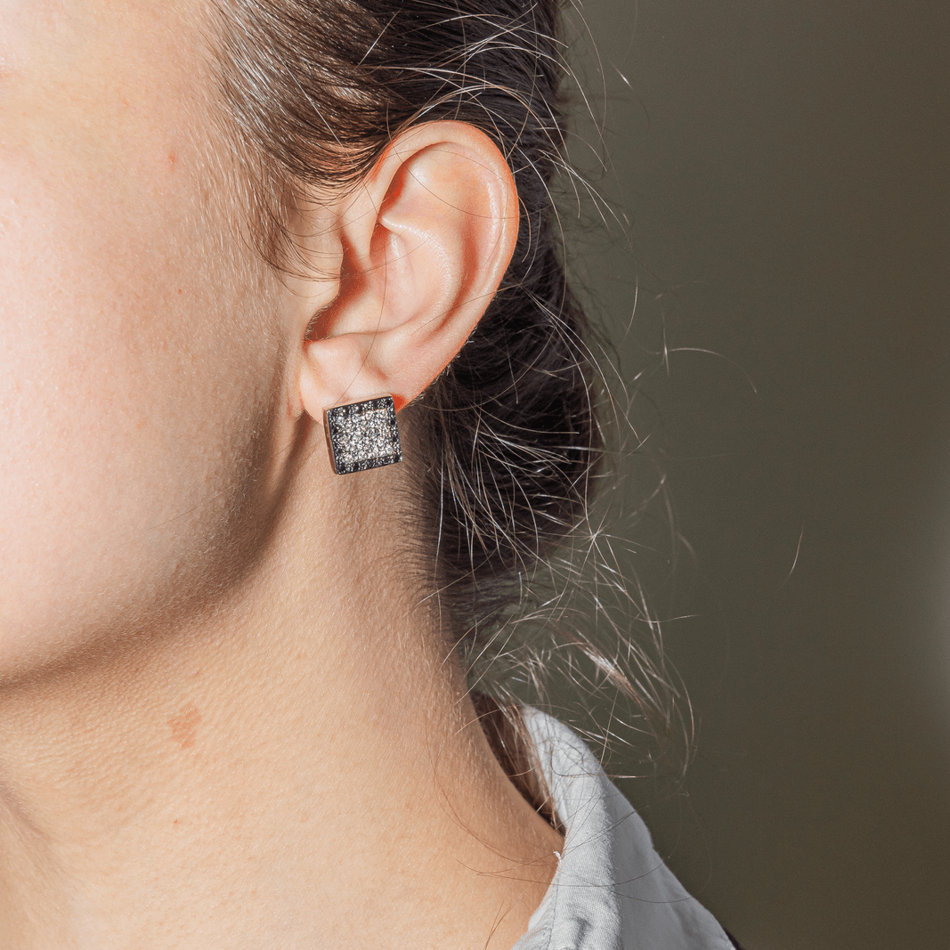 Boucles d'oreilles en or blanc et diamants - Castafiore