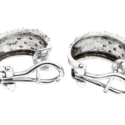 Boucles d'oreilles en or blanc et diamants - Castafiore