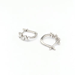 Boucles d'oreilles en or blanc et diamants - Castafiore