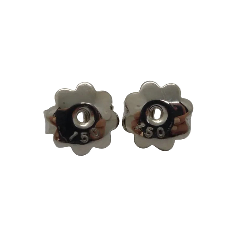 Boucles d'oreilles en or blanc et grenats tsavorites - Castafiore