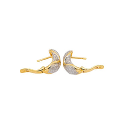 Boucles d'oreilles en or blanc, or jaune et diamants - Castafiore