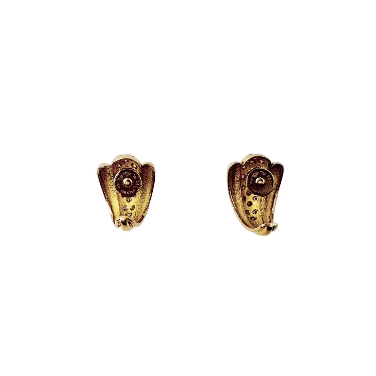 Boucles d'oreilles en or blanc, or jaune et diamants - Castafiore