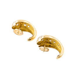 Boucles d'oreilles en or blanc, or jaune et diamants - Castafiore