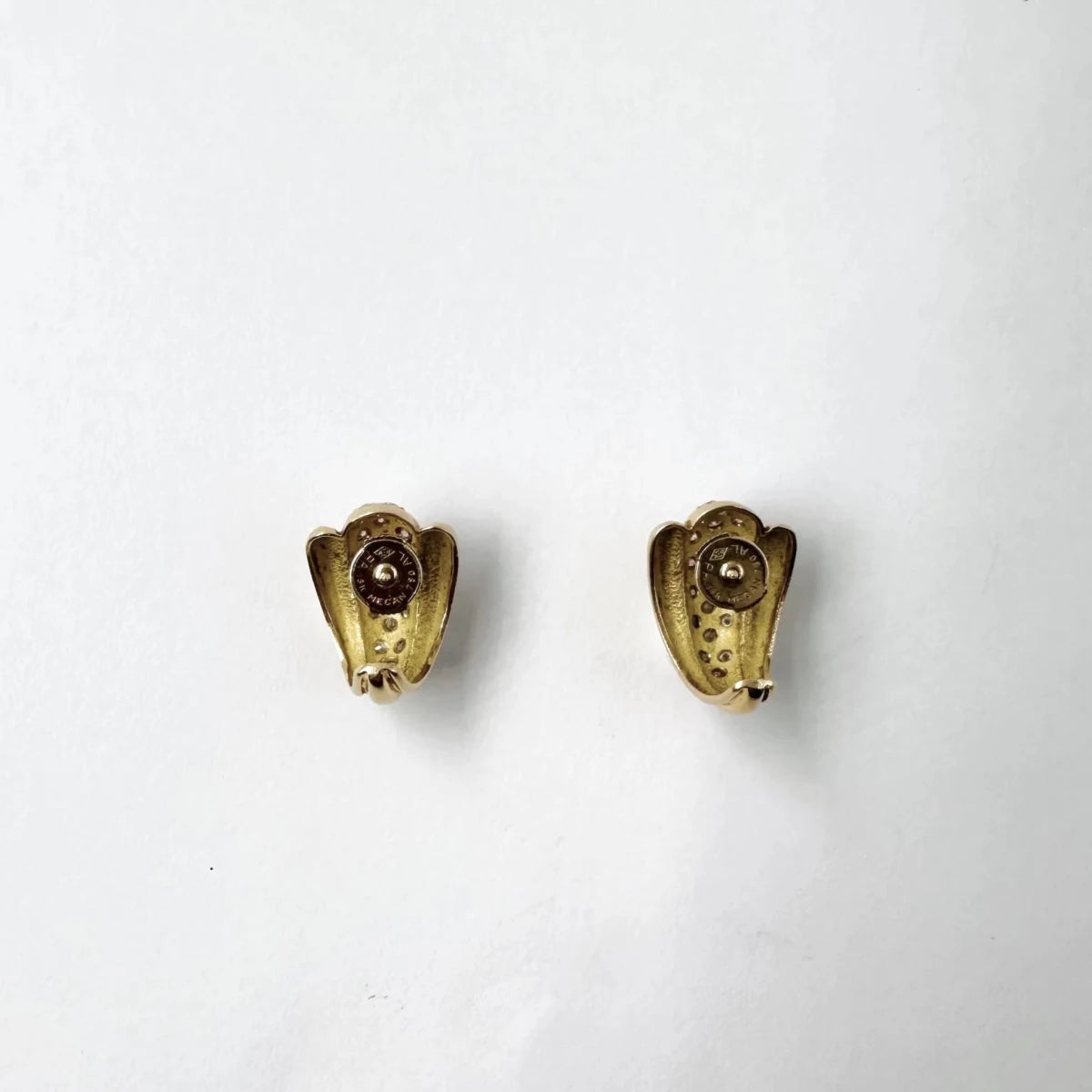 Boucles d'oreilles en or blanc, or jaune et diamants - Castafiore