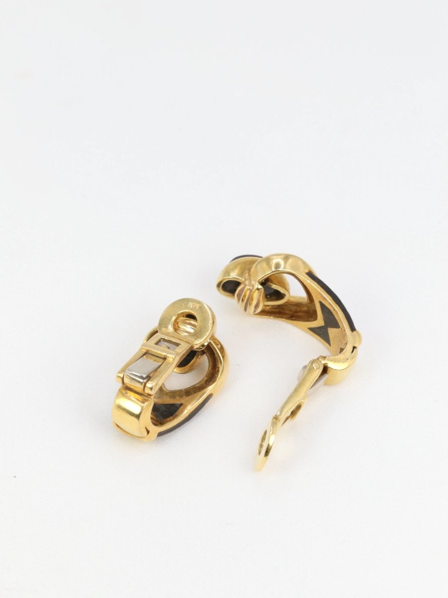 Boucles d’oreilles en or et Bois d’amourette - Castafiore
