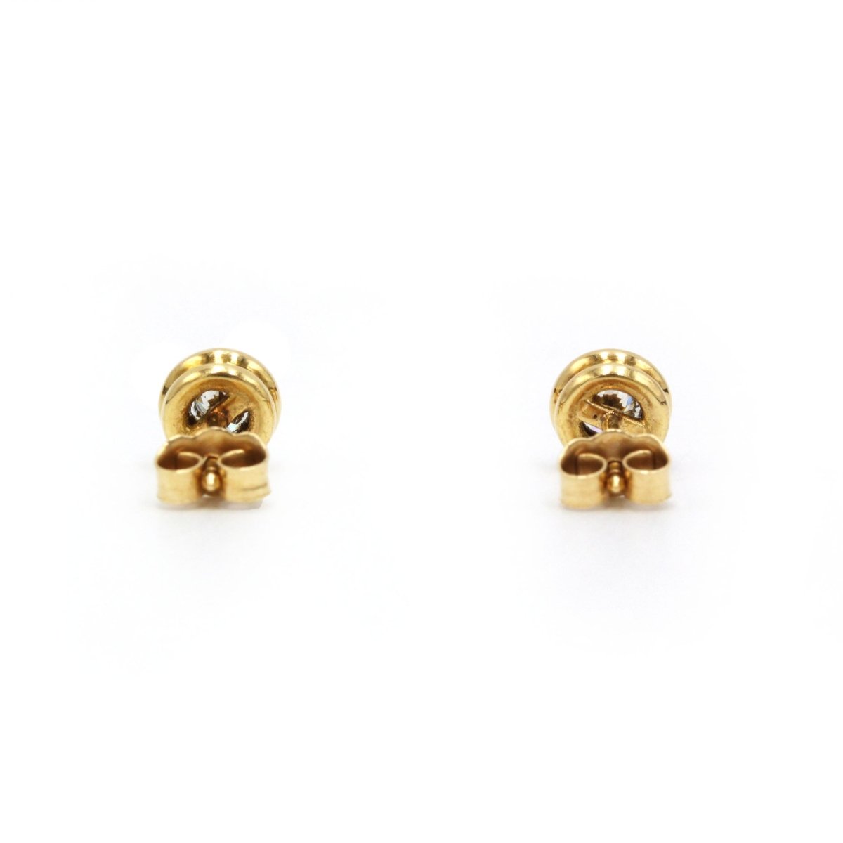 Boucles d'oreilles en or jaune & diamants - Castafiore