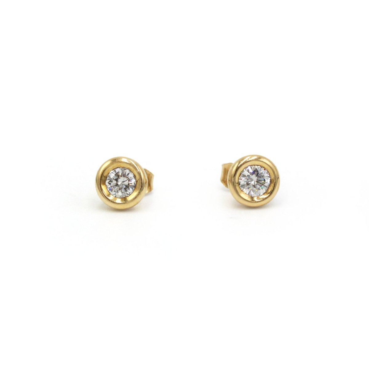 Boucles d'oreilles en or jaune & diamants - Castafiore