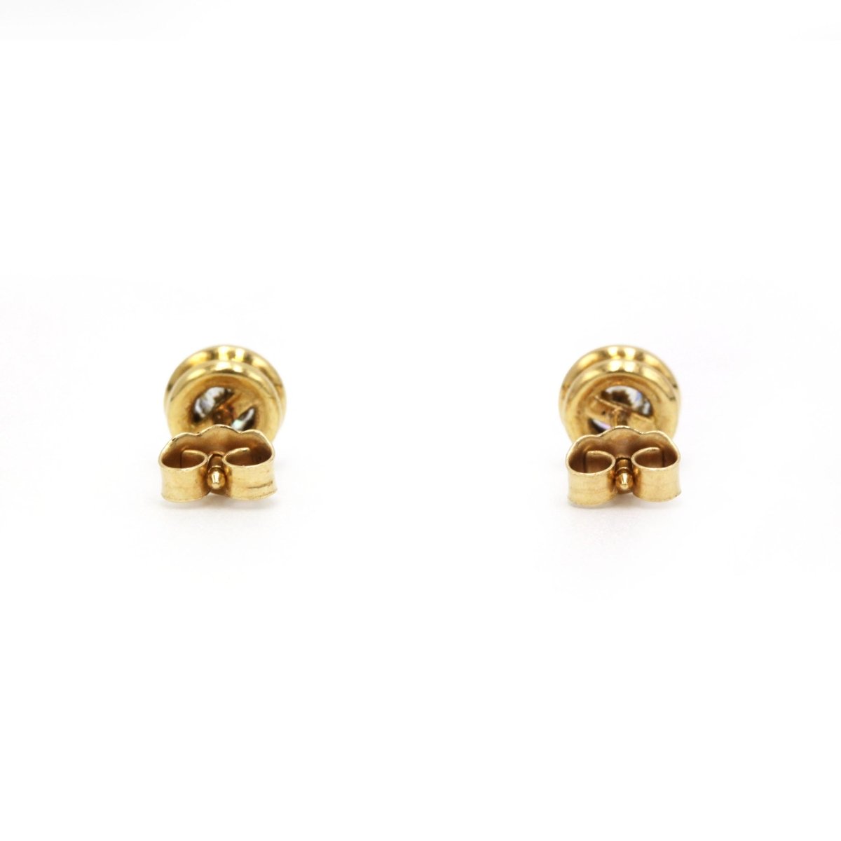 Boucles d'oreilles en or jaune & diamants - Castafiore