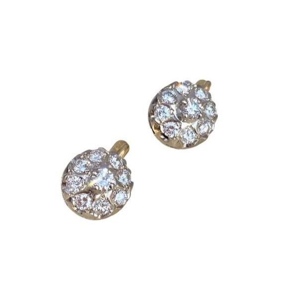 Boucles d’oreilles en or jaune et blanc 18k diamants - Castafiore