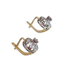 Boucles d’oreilles en or jaune et blanc 18k diamants - Castafiore