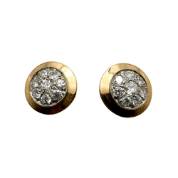 Boucles d'oreilles en or jaune et diamants - Castafiore