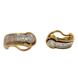 Boucles d'oreilles en or jaune et diamants - Castafiore