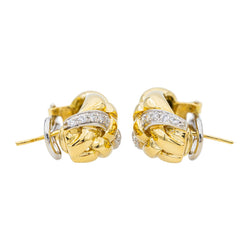 Boucles d'oreilles en or jaune et diamants - Castafiore