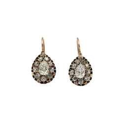 Boucles d'oreilles en or jaune et diamants - Castafiore