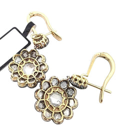 Boucles d'oreilles en or jaune et diamants - Castafiore