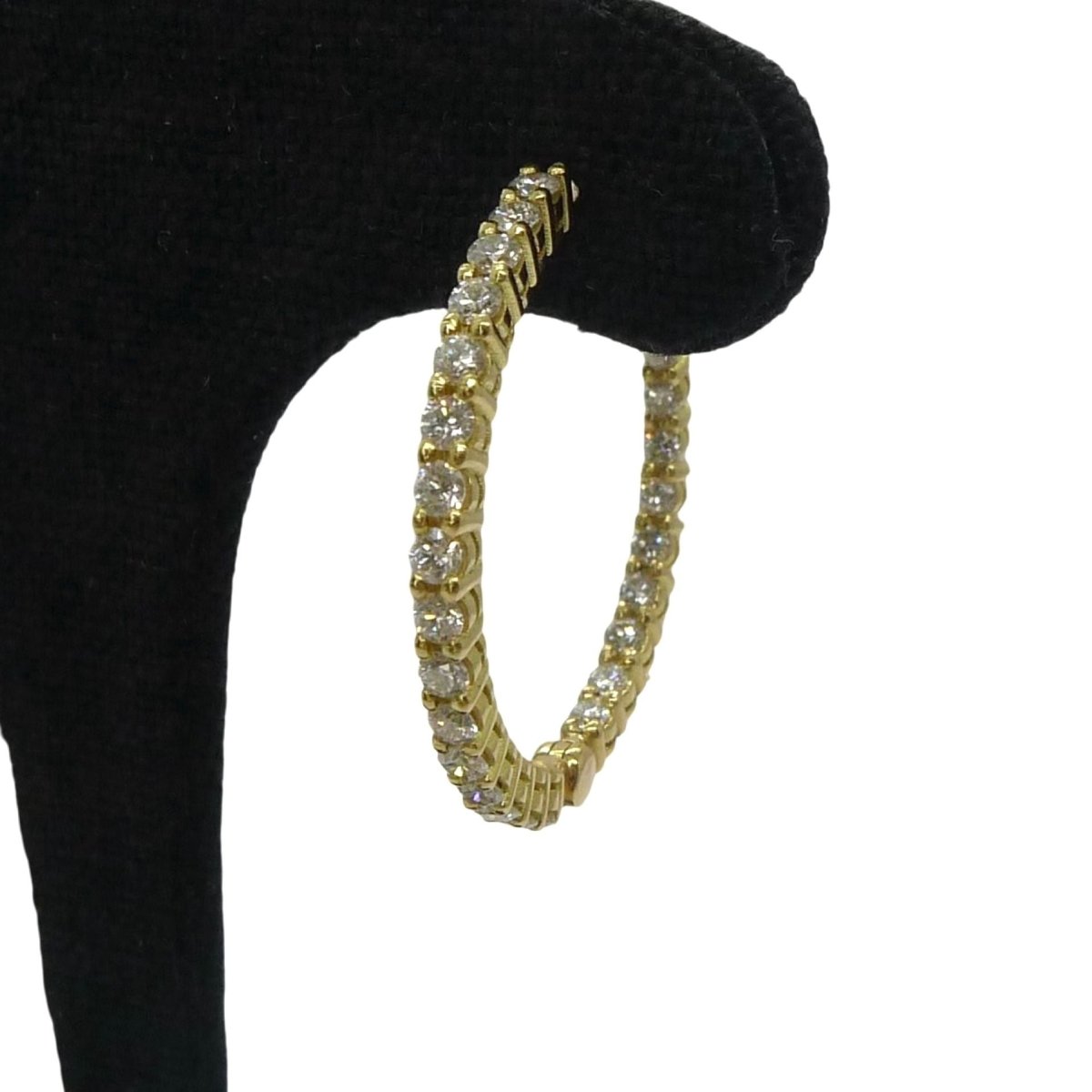 Boucles d'oreilles en or jaune et diamants - Castafiore