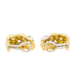Boucles d'oreilles en or jaune et diamants - Castafiore